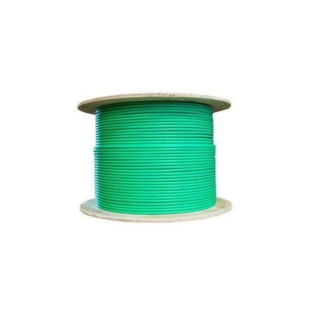 Cable Wholesale Plenum Cat6 Bulk Cable, Green, Solid, Shielded, CMP, 23 AWG, Spool, 1000 foot 11X8-551NH